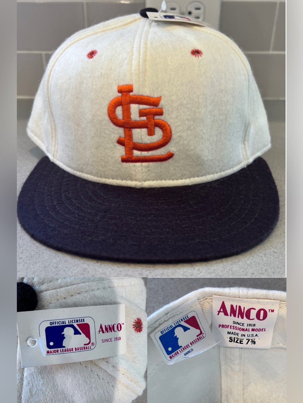 Vintage NWT ANNCO St. Louis Browns Sz 7 3/8 Made in USA Official Licensee MLB